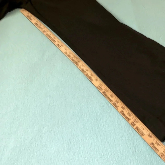 FIRST OPTION wide leg long cuffed 2 front pockets belt loops black size 10 - Picture 11 of 11